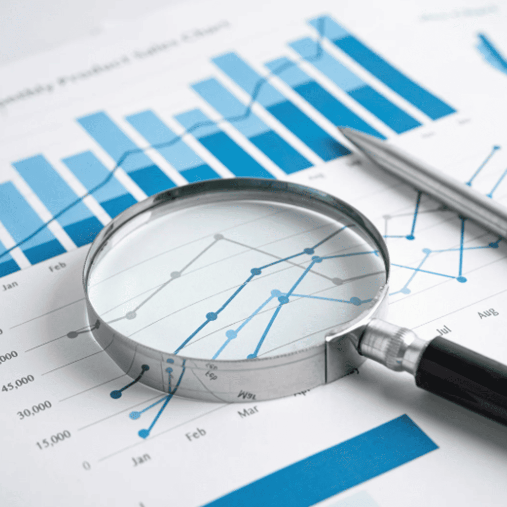 Loupe qui zoom sur plusieurs graphiques